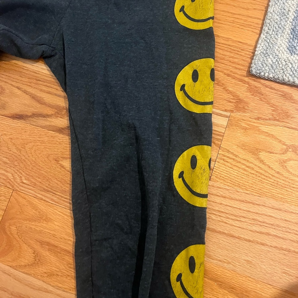 AVIATOR NATION smiley face charcoal joggers